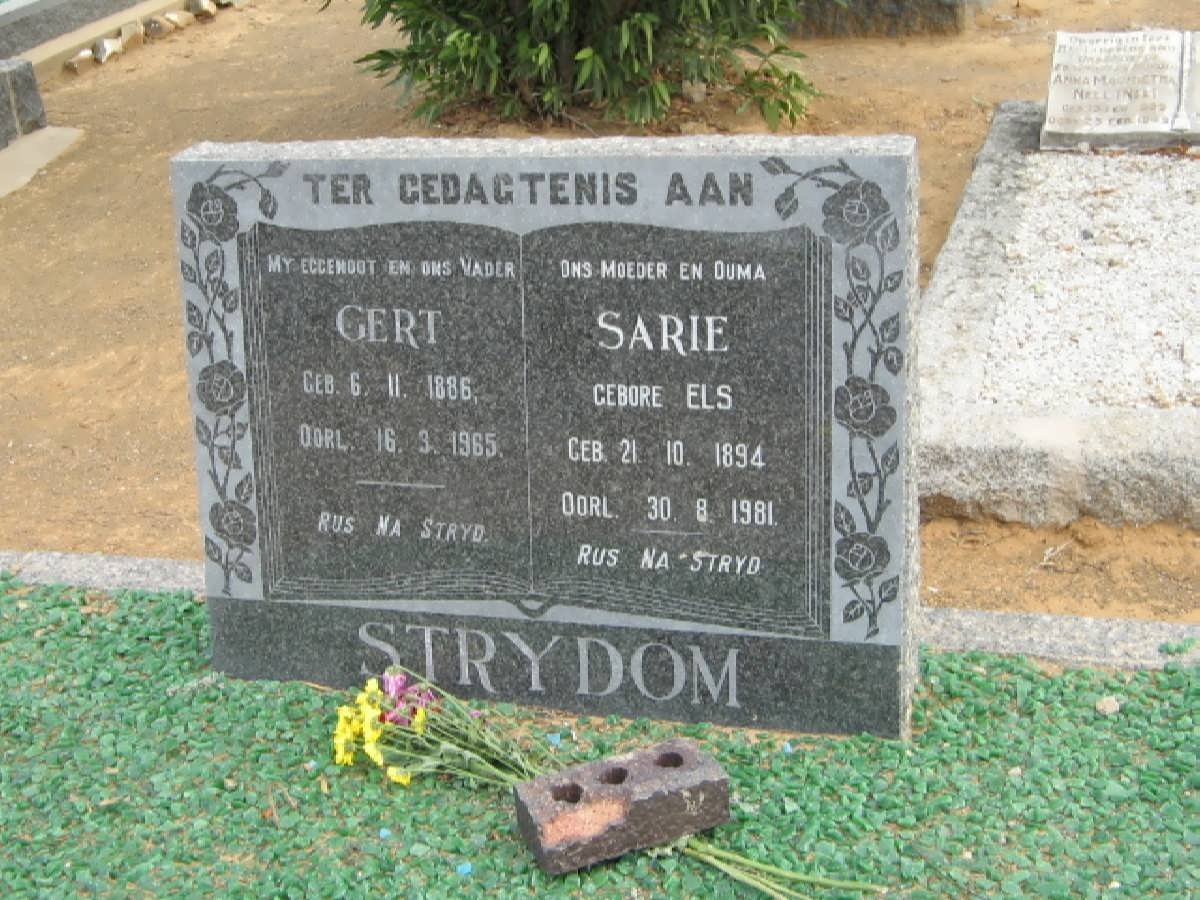STRYDOM Gert 1886-1965 &amp; Sarie ELS 1894-1981