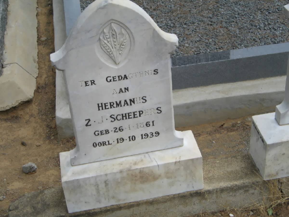 SCHEEPERS Hermanus Z.J. 1861-1939