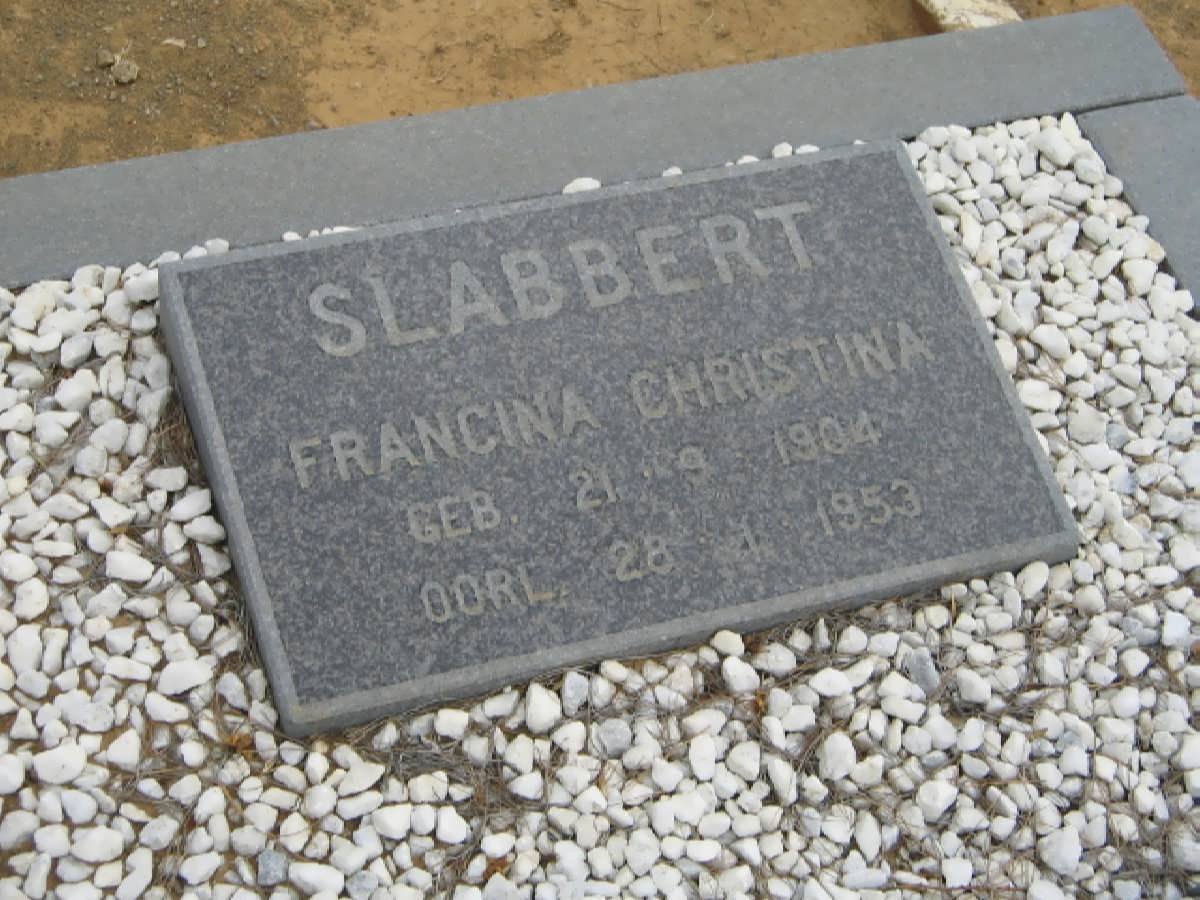 SLABBERT Francina Christina 1904-1953
