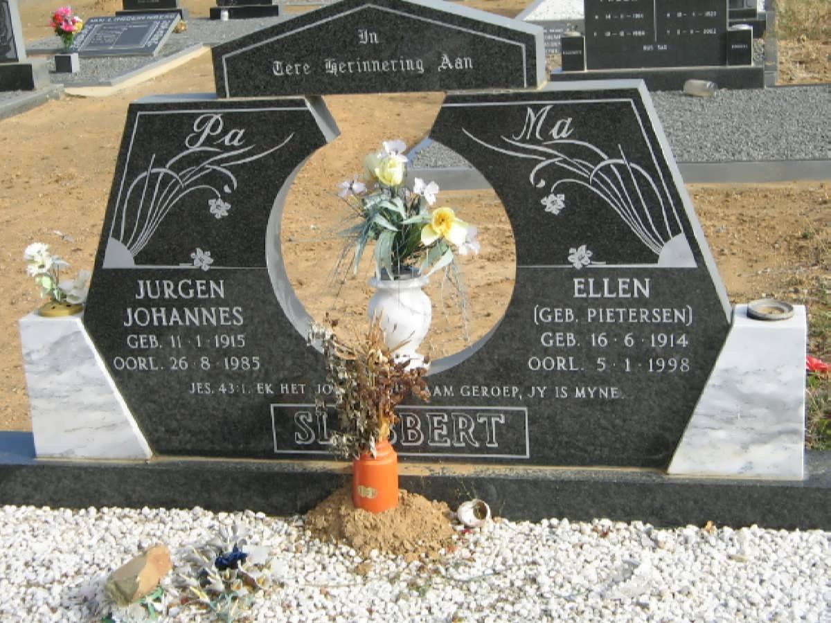 SLABBERT Jurgen Johannes 1915-1985 &amp; Ellen PIETERSEN 1914-1998