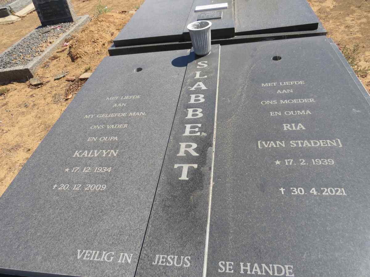SLABBERT Kalvyn 1934-2009 & Ria VAN STADEN  1939-2021