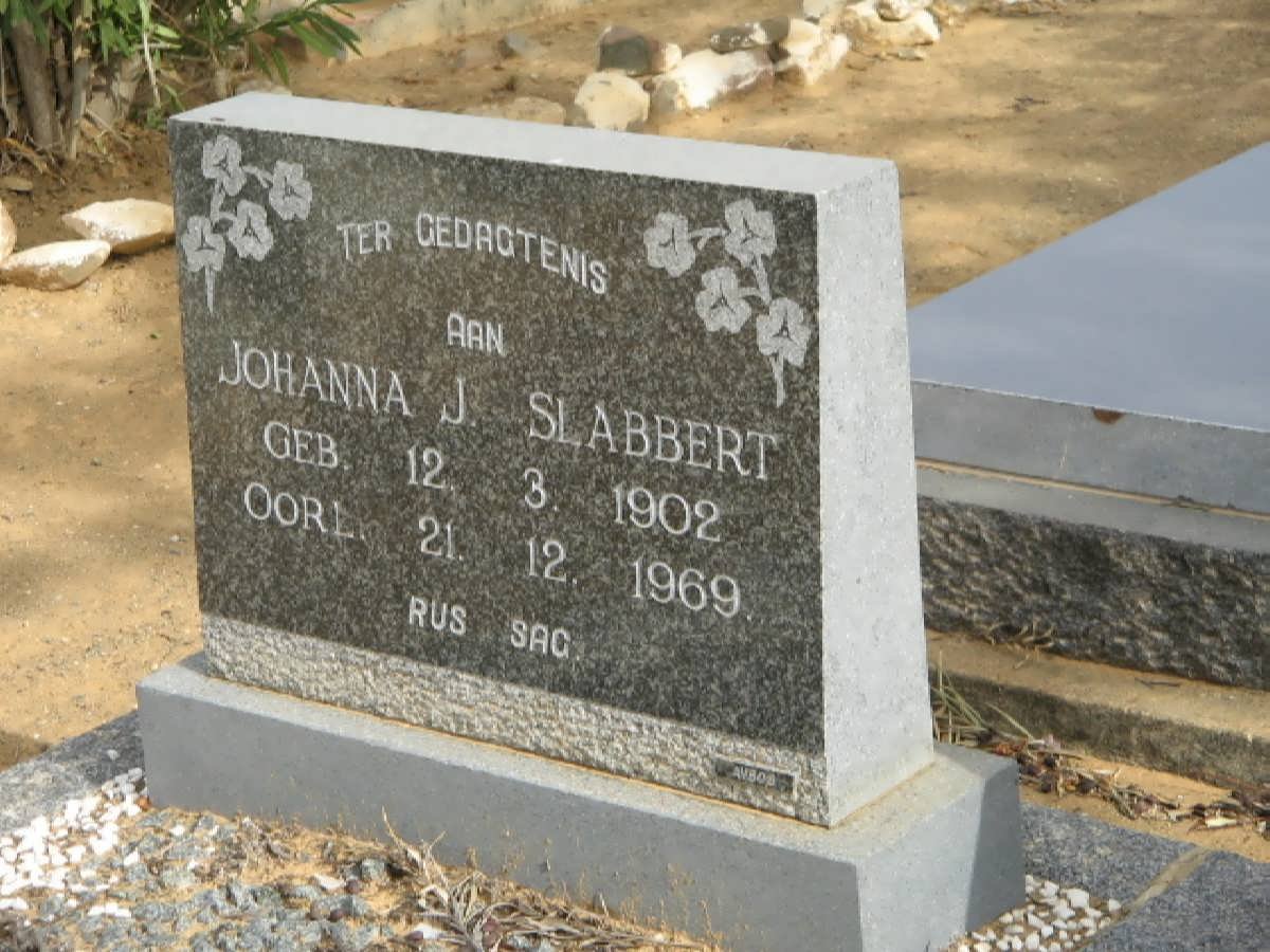SLABBERT Johanna J. 1902-1969