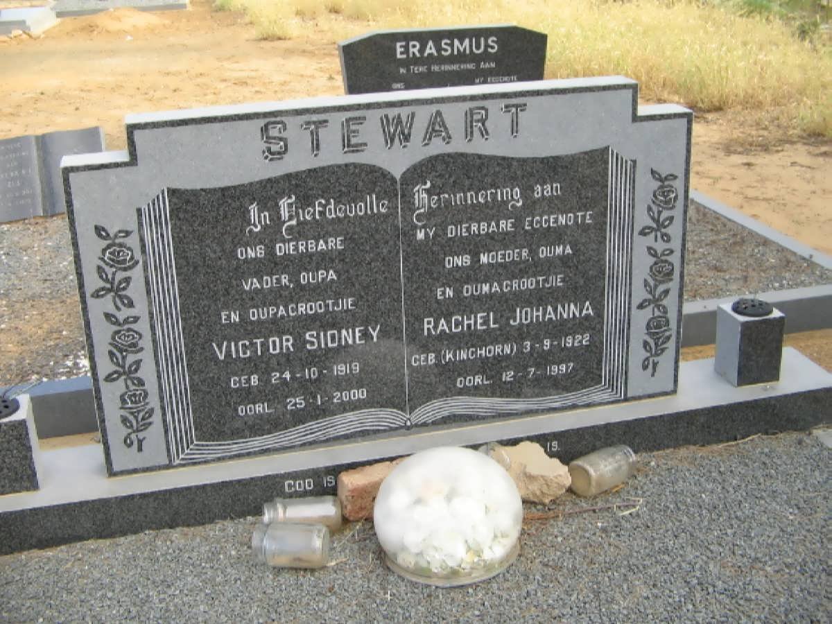STEWART Victor Sidney 1919-2000 &amp; Rachel Johanna KINGHORN 1992-1997