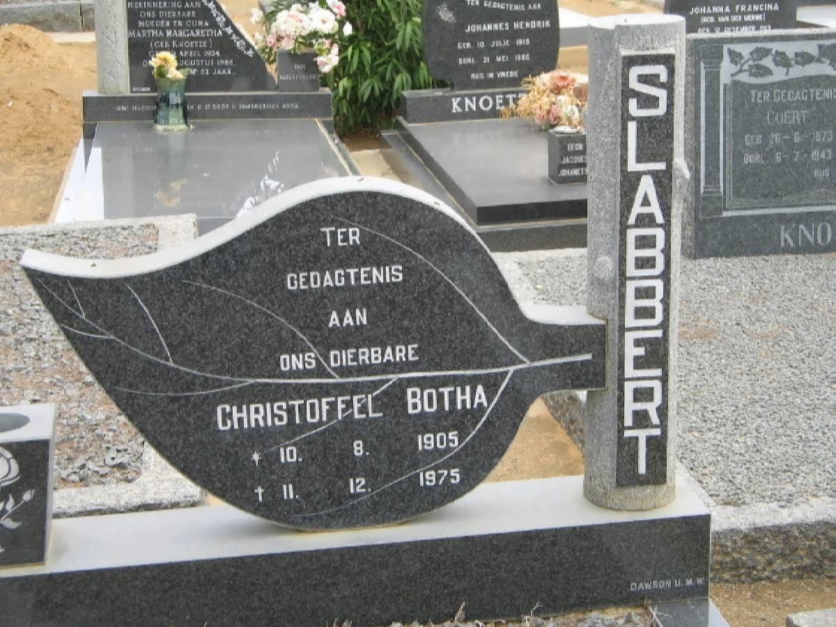 SLABBERT Christoffel Botha 1905-1975