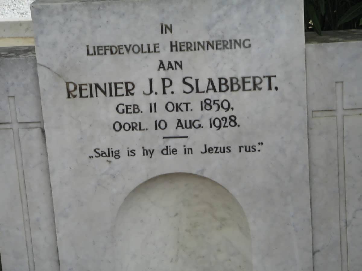 SLABBERT Reinier J.P. 1859-1928
