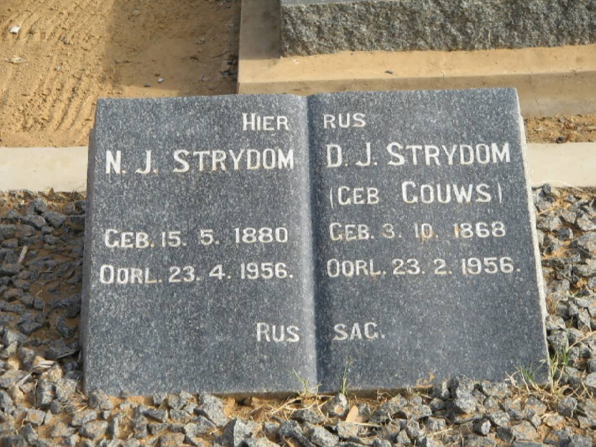 STRYDOM N.J. 1880-1956 &amp; D.J. GOUWS 1868-1956