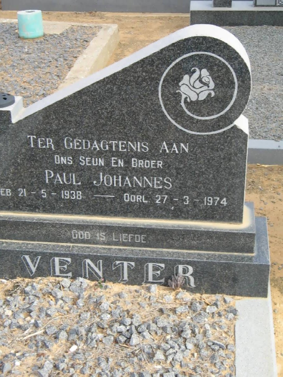 VENTER Paul Johannes 1938-1974