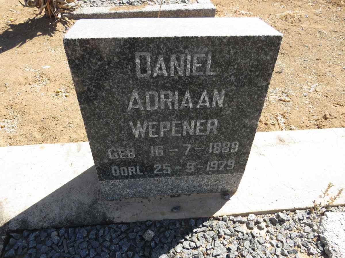 WEPENER Daniel Adriaan 1889-1979