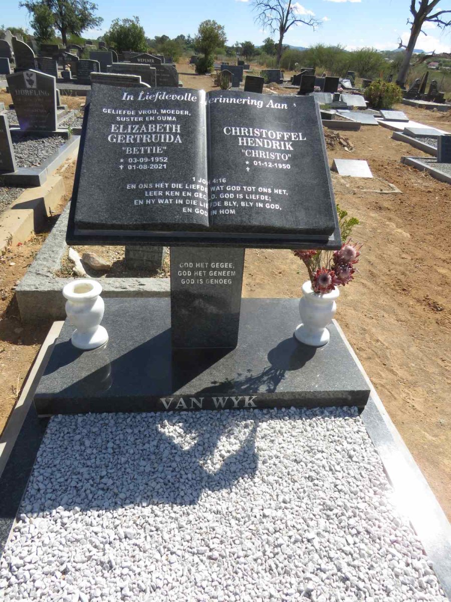 WYK Christoffel Hendrik, van 1950- & Elizabeth Gertruida 1952-2021