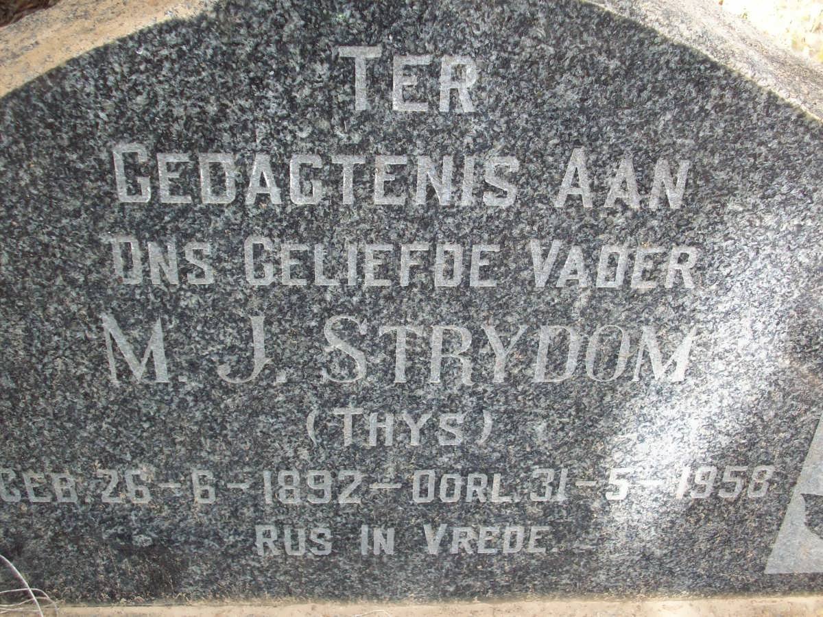 STRYDOM M.J. 1892-1958