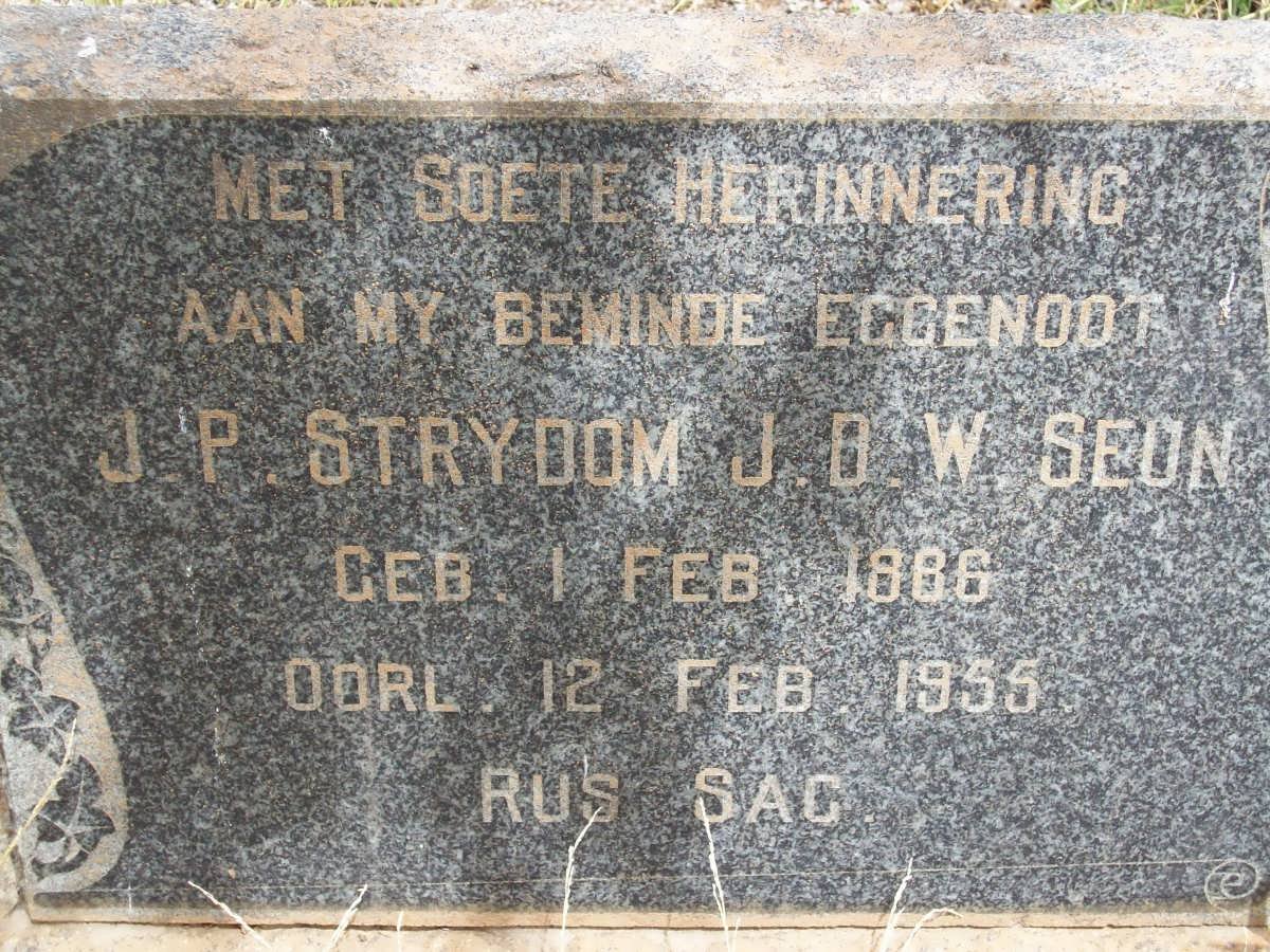 STRYDOM J.P. 1886-1955