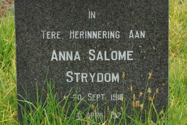 STRYDOM Anna Salome 1918-197?