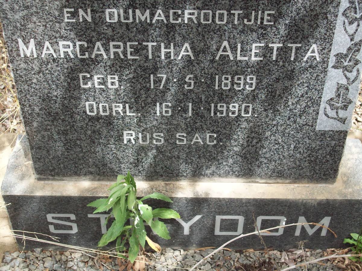STRYDOM Margaretha Aletta 1899-1990