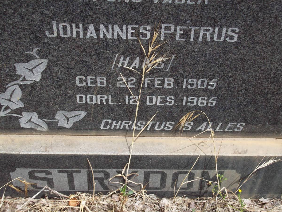 STRYDOM Johannes Petrus 1905-1965