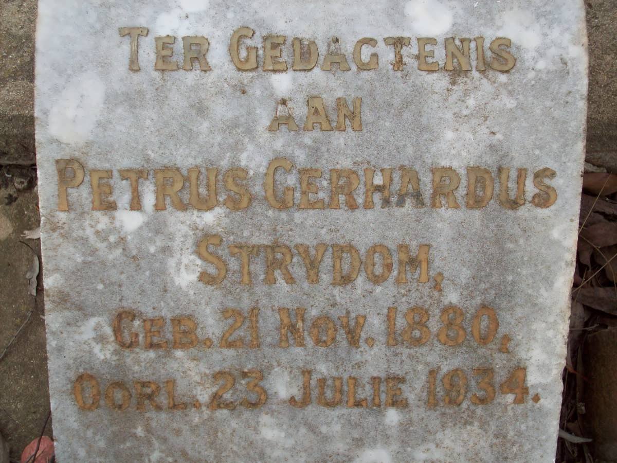 STRYDOM Petrus Gerhardus 1880-1934