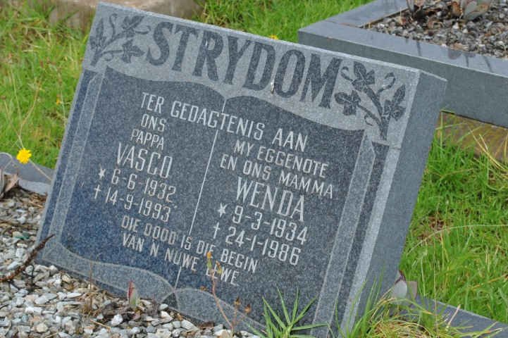 STRYDOM Vasco 1932-1993 &amp; Wenda 1934-1986