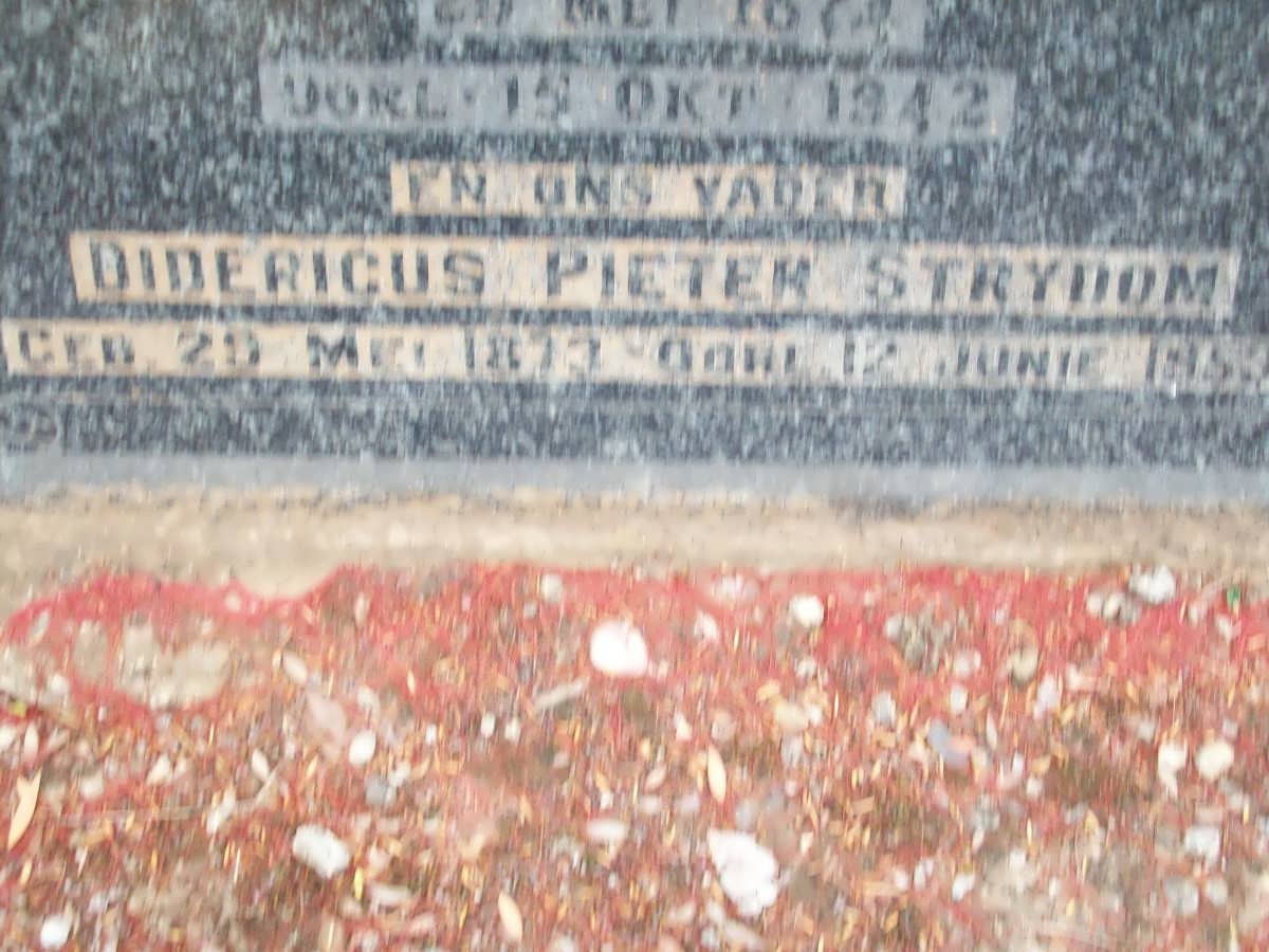 STRYDOM Didericus Pieter 1873-1955