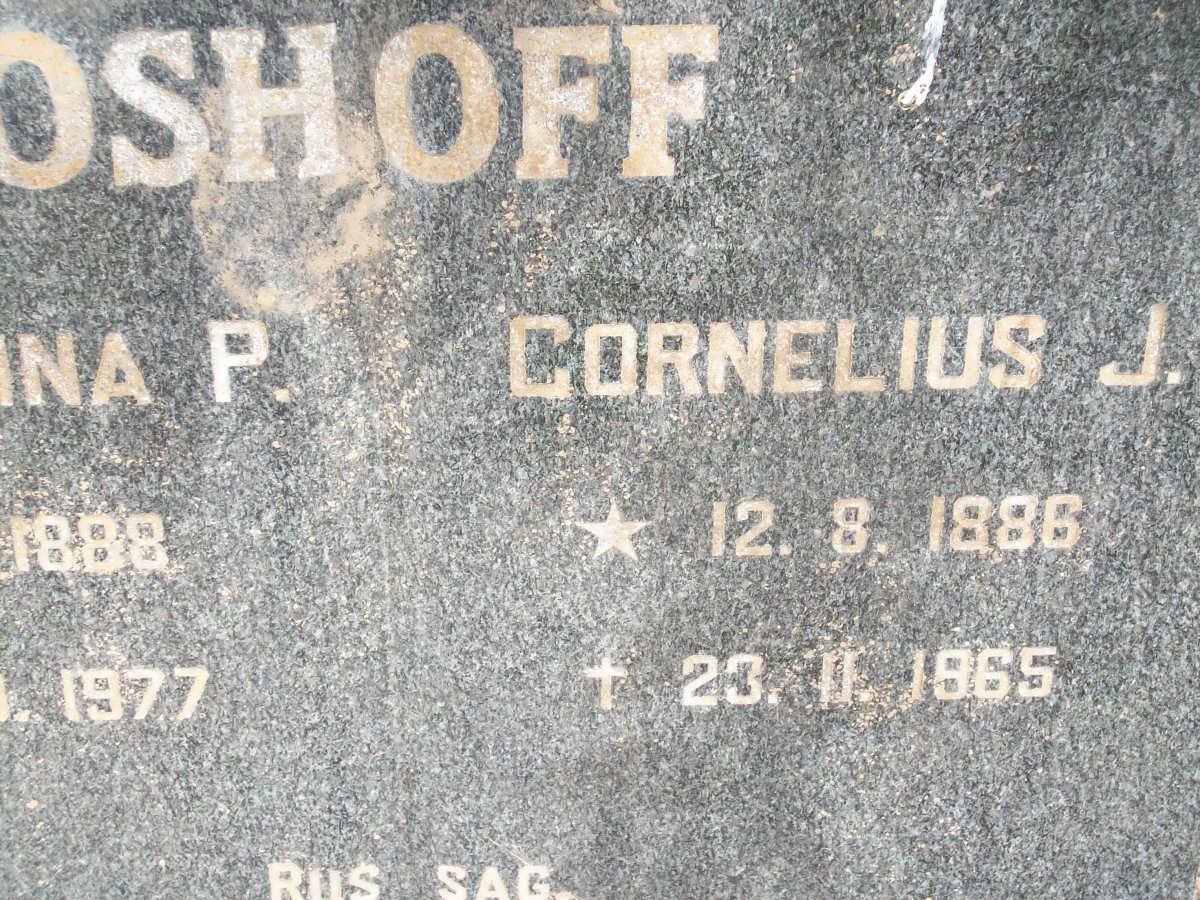 BOSHOFF Cornelius J. 1886-1965