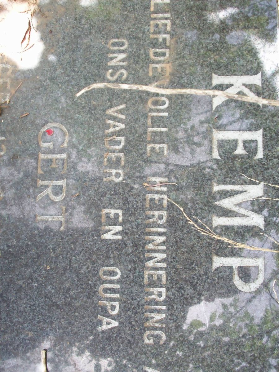 KEMP Gert 1889-1963