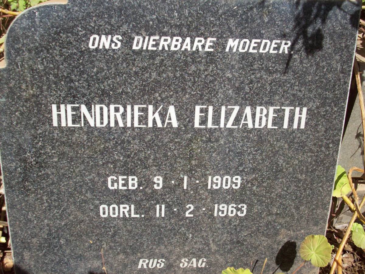 ? Hendrieka Elizabeth 1909-1963