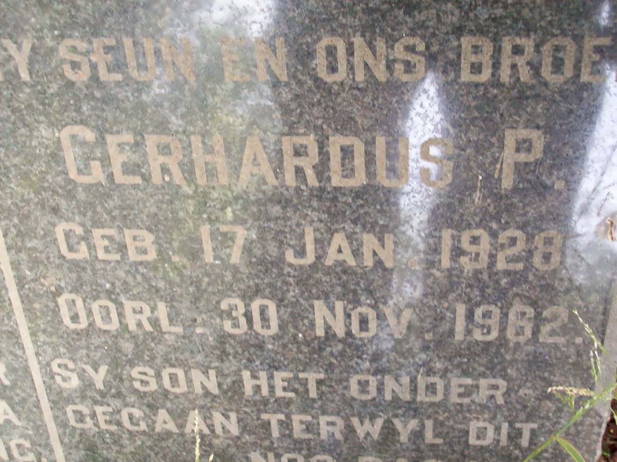 ? Gerhardus P. 1928-1962
