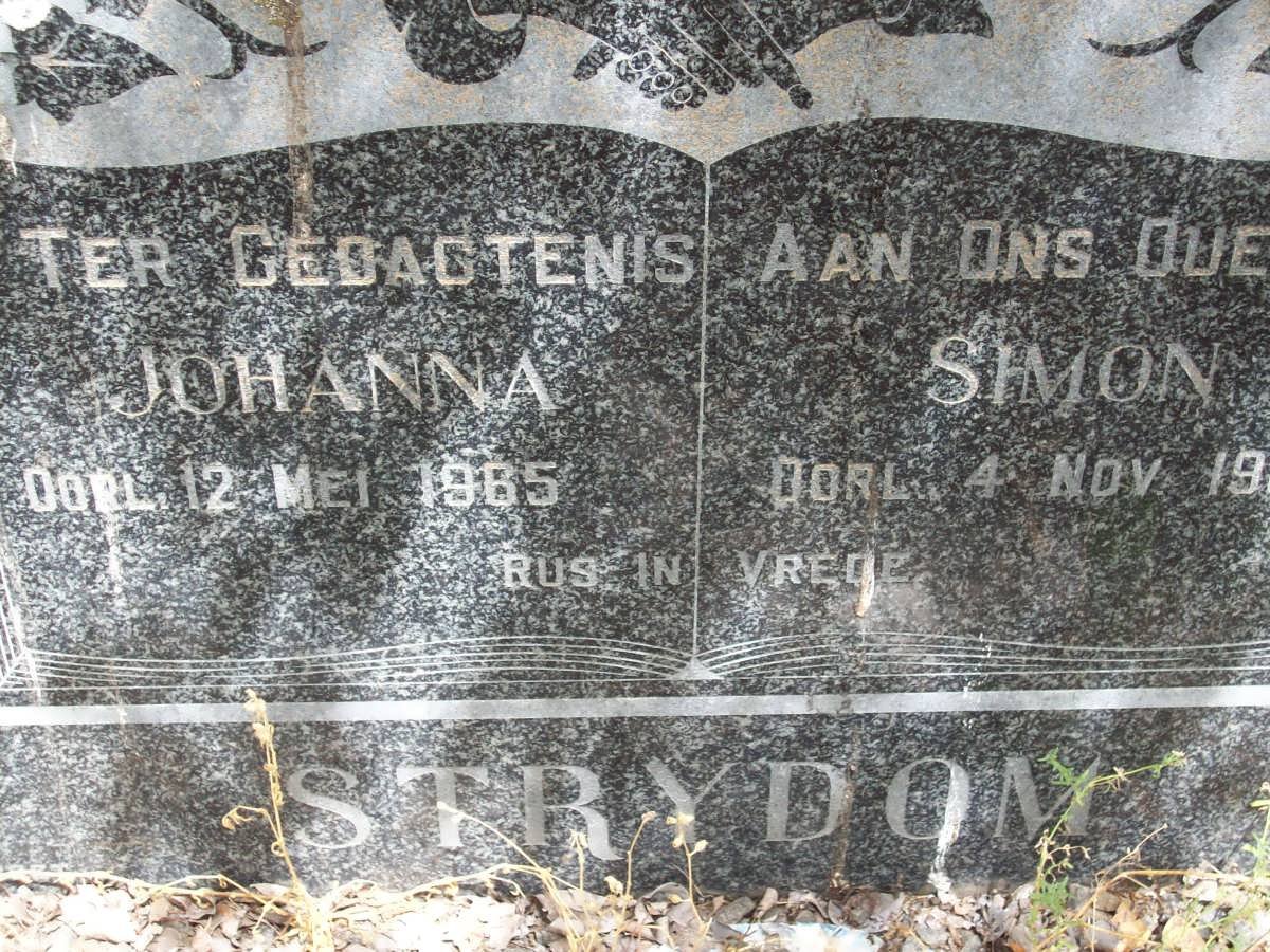 STRYDOM Simon -1964 &amp; Johanna -1965