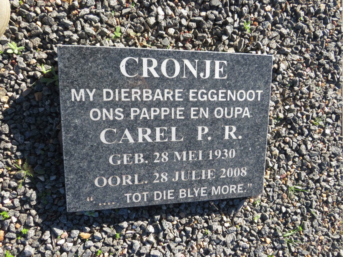 CRONJE Carel P.R. 1930-2008