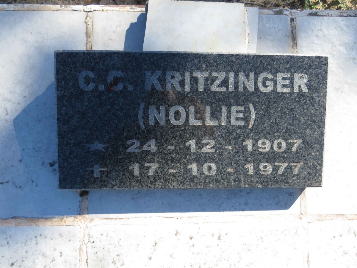 KRITZINGER C.C. 1907-1977