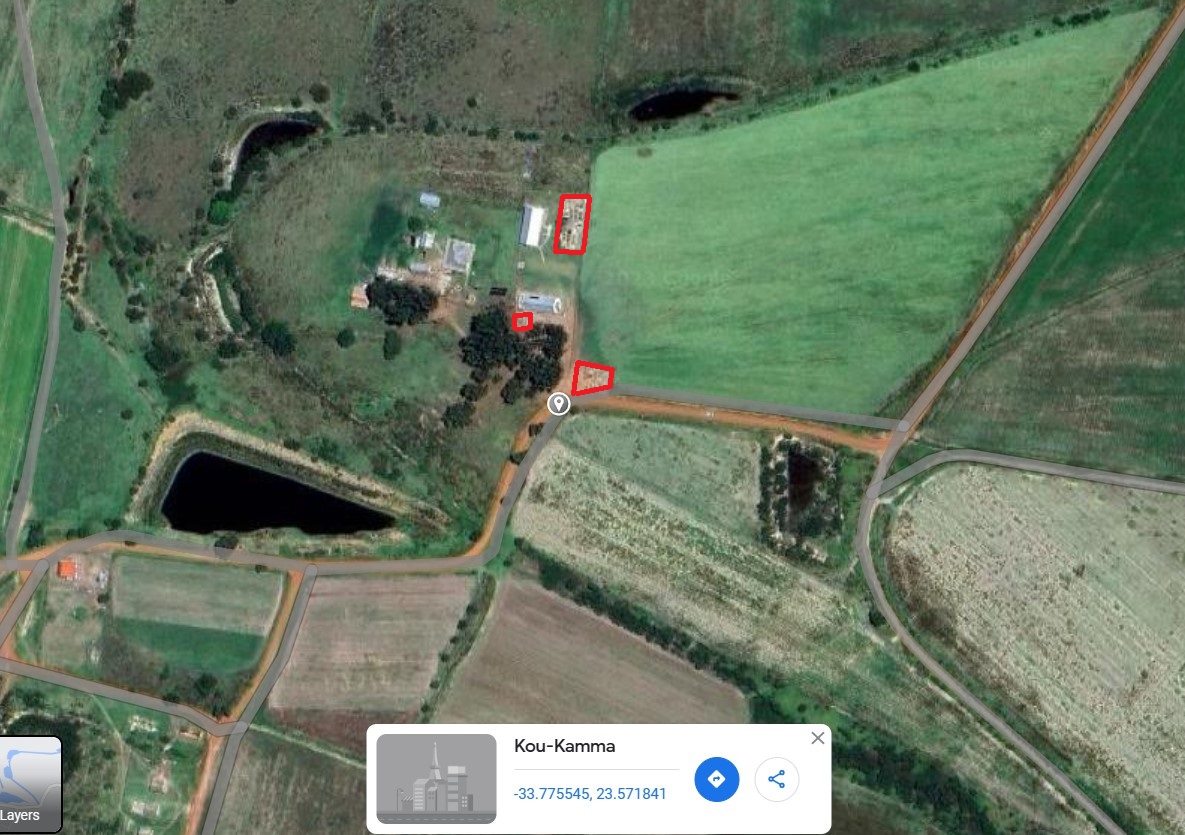 5. Google Earth image - Three small cemeteries