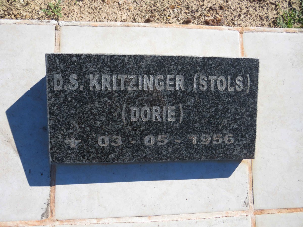 KRITZINGER D.S. nee STOLS 1956-