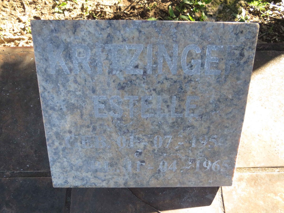 KRITZINGER Estelle 1954-1965