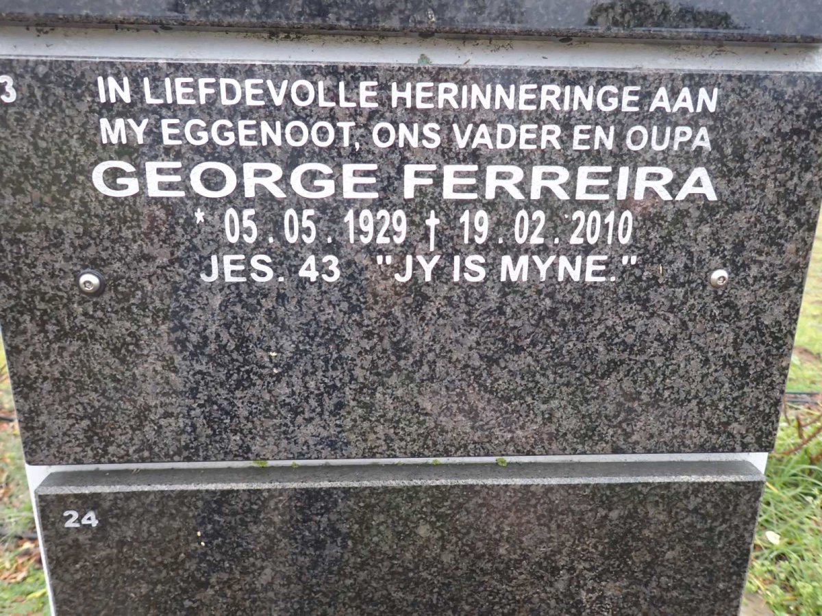 FERREIRA George 1929-2010