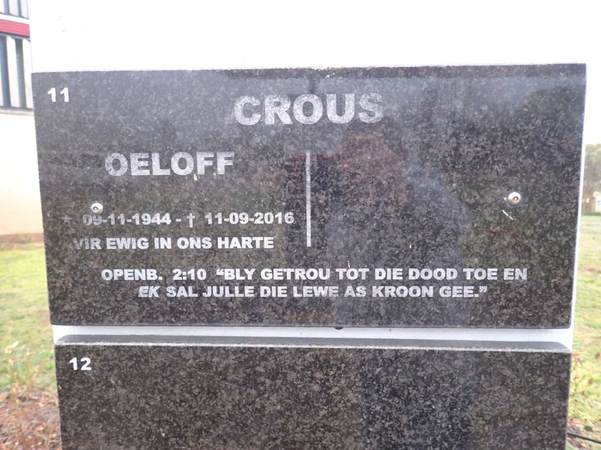 CROUS Oeloff 1944-2016
