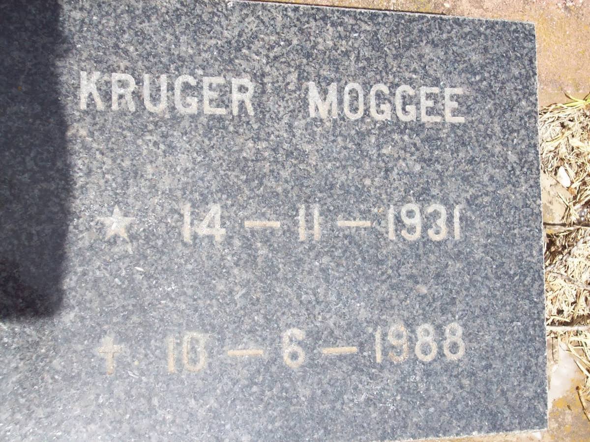 MOGGEE Kruger 1931-1988