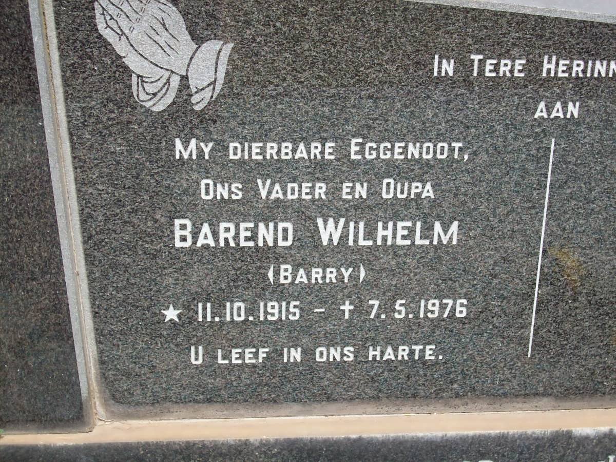 STRYDOM Barend Wilhelm 1915-1976