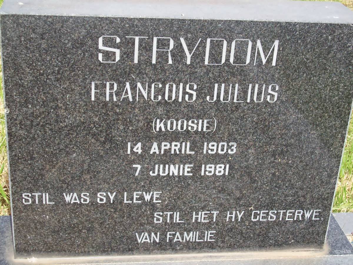 STRYDOM Francois Julius 1903-1981