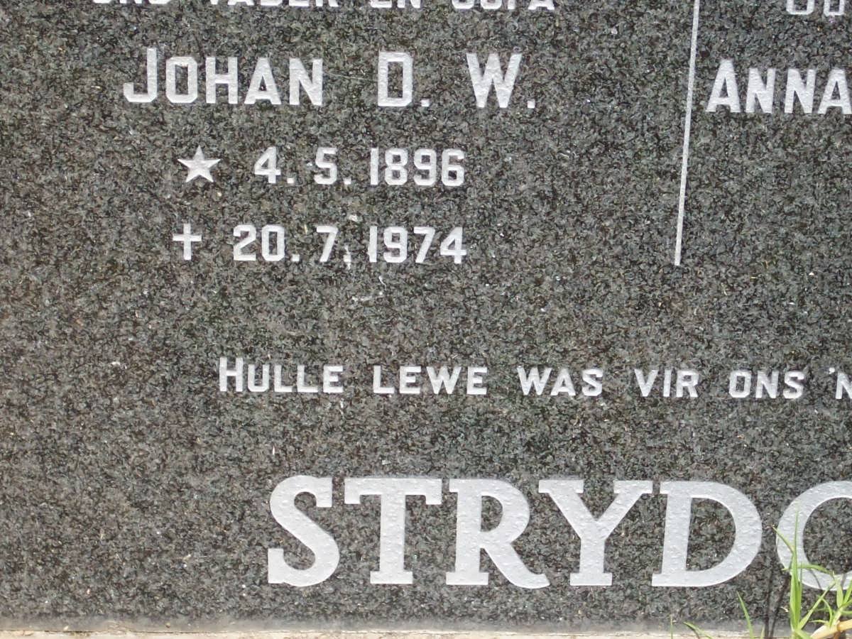 STRYDOM Johan D.W. 1896-1974