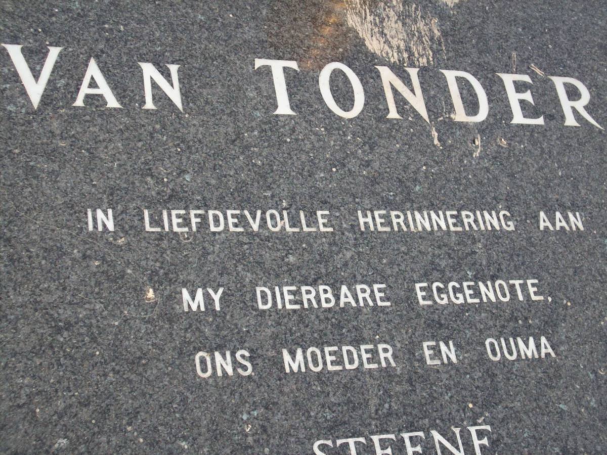 TONDER Stefne, van 1945-2000 