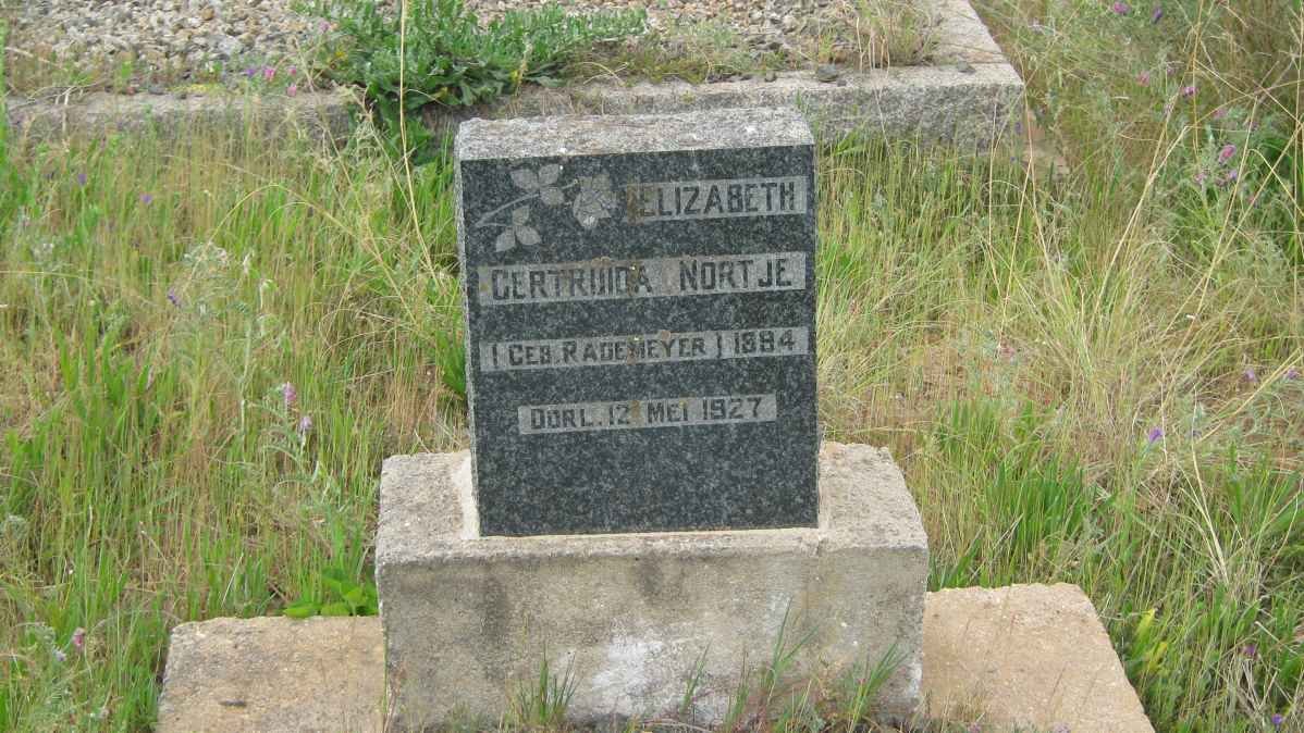 NORTJE Elizabeth Gertruida nee RADEMEYER 1894-1927