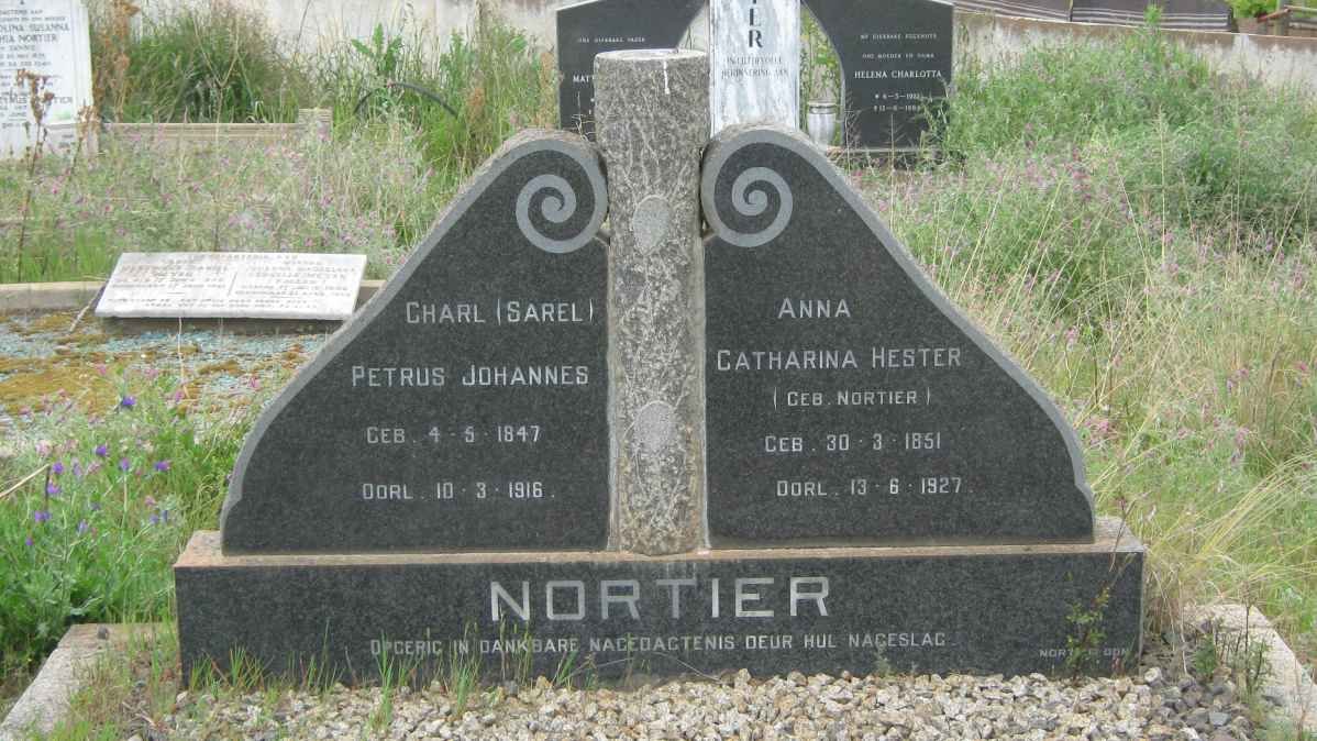 NORTIER Charl Petrus Johannes 1847-1916 &amp; Anna Catharina Hester NORTIER 1851-1927
