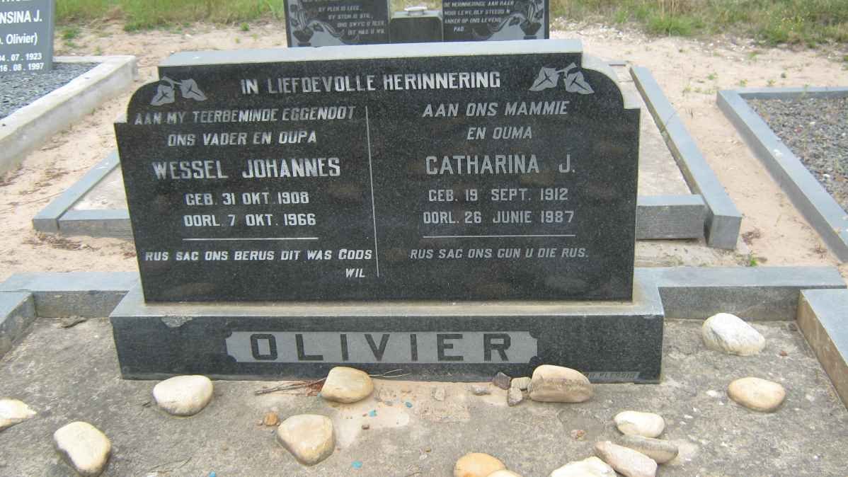 OLIVIER Wessel Johannes 1908-1966 &amp; Catharina J. 1912-1987