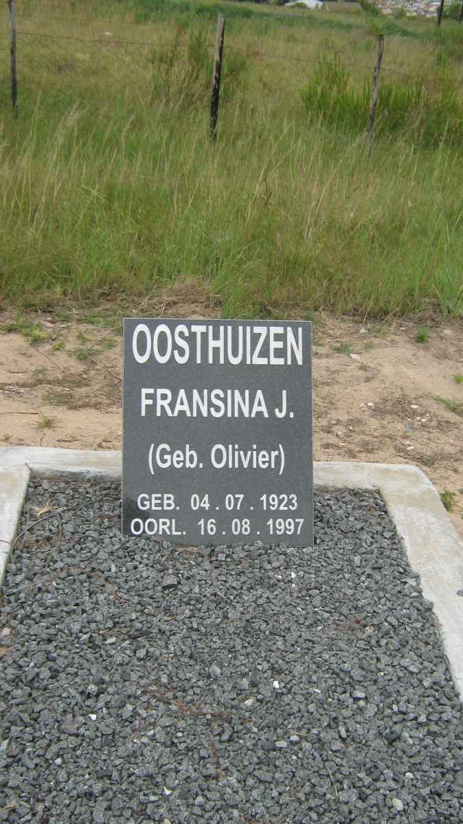 OOSTHUIZEN Fransina J. nee OLIVIER 1923-1997