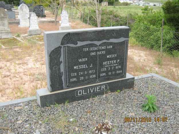 OLIVIER Wessel J. 1873-1938 &amp; Hester P. STRYDOM 1876-1944