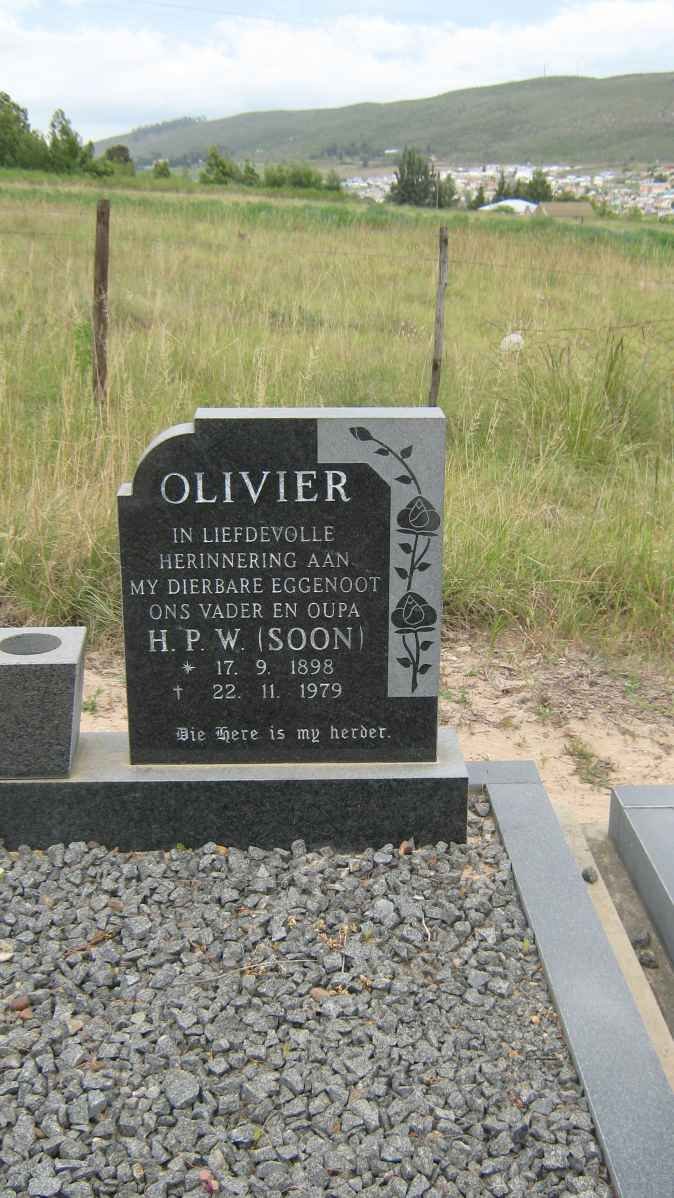 OLIVIER H.P.W. 1898-1979