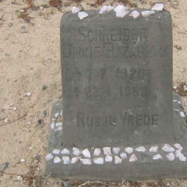 SCHREIBER Dirkie Elizabeth 1920-1963