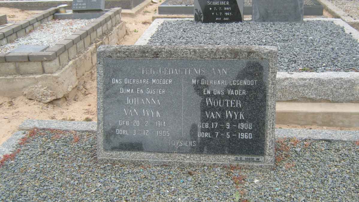 WYK Wouter, van 1908-1960 &amp; Johanna 1914-1985
