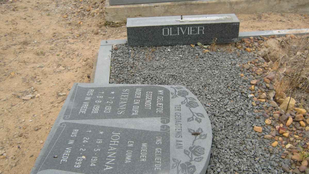 OLIVIER Stefanus 1913-1988 &amp; Johanna 1914-1999