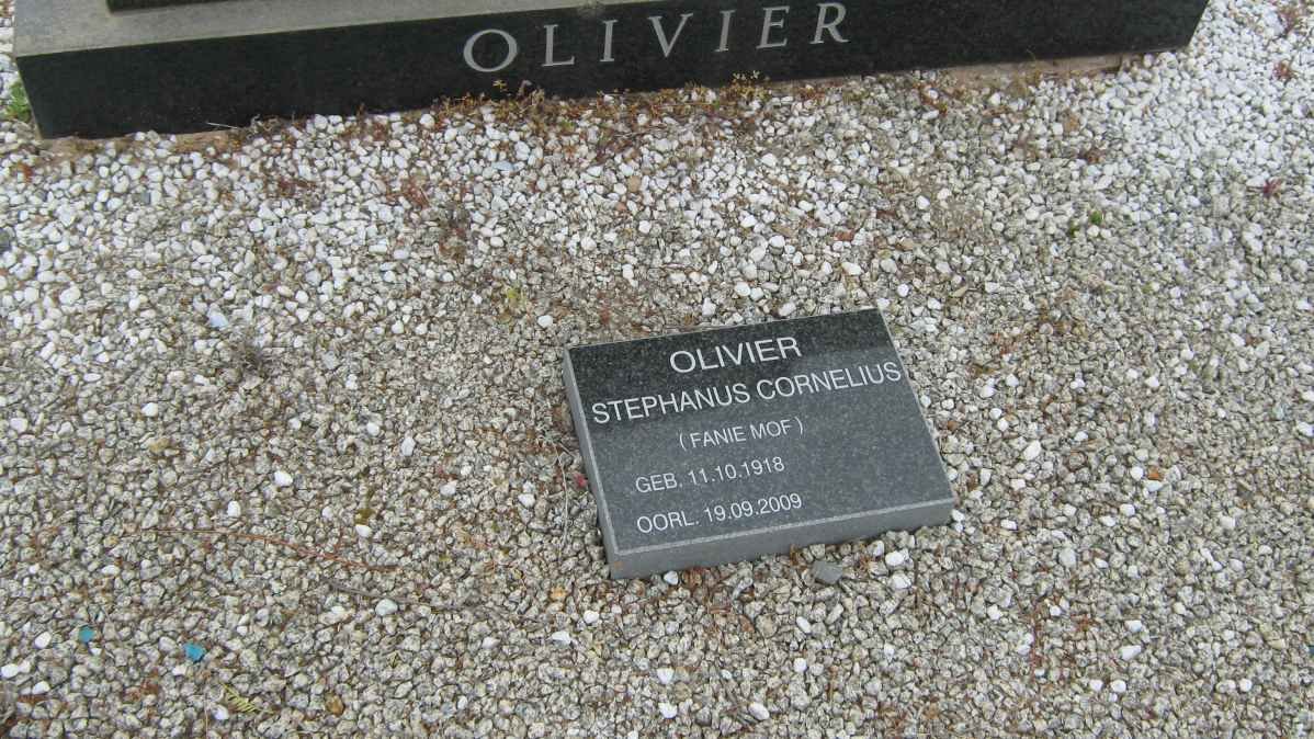 OLIVIER Stephanus Cornelius 1918-2009