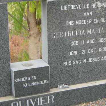 OLIVIER Gertruida Maria Malan 1888-1980