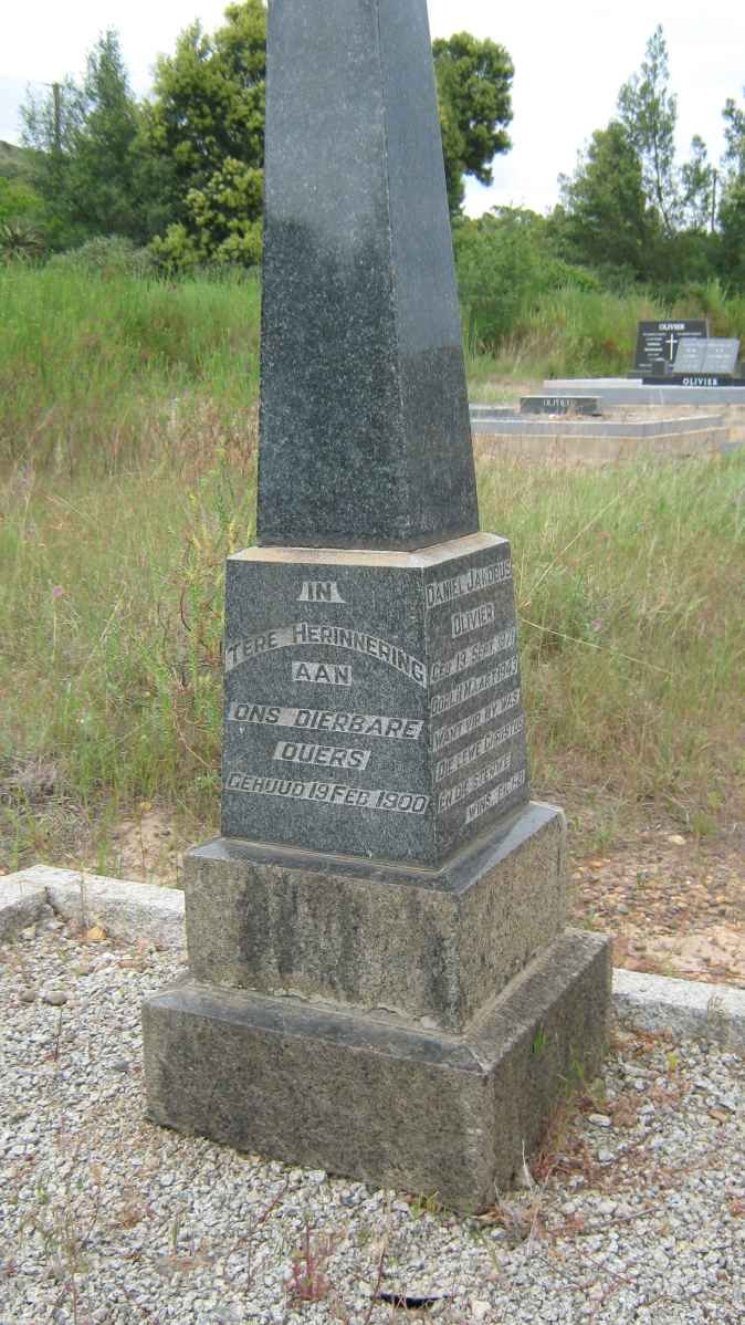 OLIVIER Daniel Jakobus 1871-1943 &amp; Johanna Magdalena SCHREIBER 1879-1966